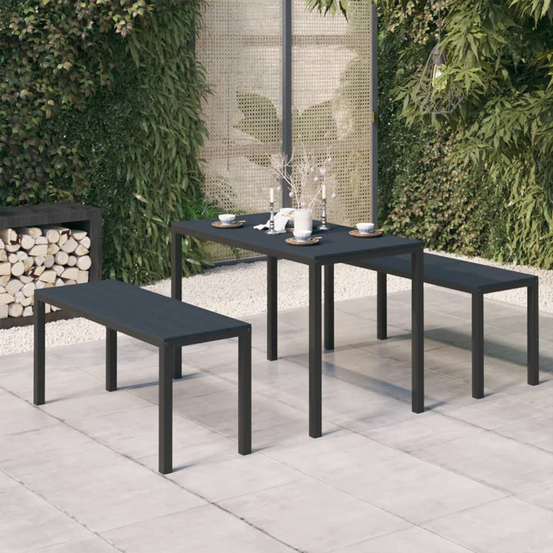 Rectangular Dining Set, Black