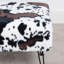 43.2cm Wide Square Animal Print Footstool Ottoman