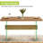 Modern 55 inches Rectangular Dining Table,High Glossy Glass Desk Table-1827632751