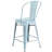 Angelean 24" High Distressed Metal Indoor-Outdoor Counter Height Stool - Back-1736821948-1683327244
