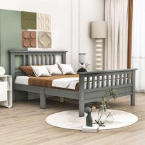 Lijimei Queen Bed Frame with Upholstered Headboard, Button Tufted