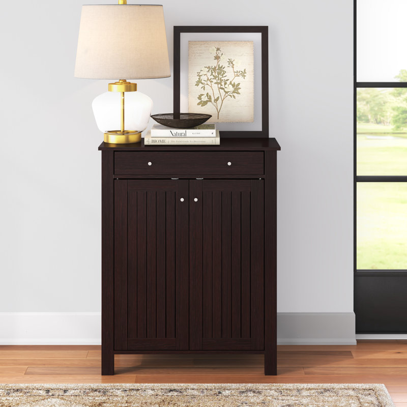 12 Pair Shoe Storage Cabinet, Cappuccino