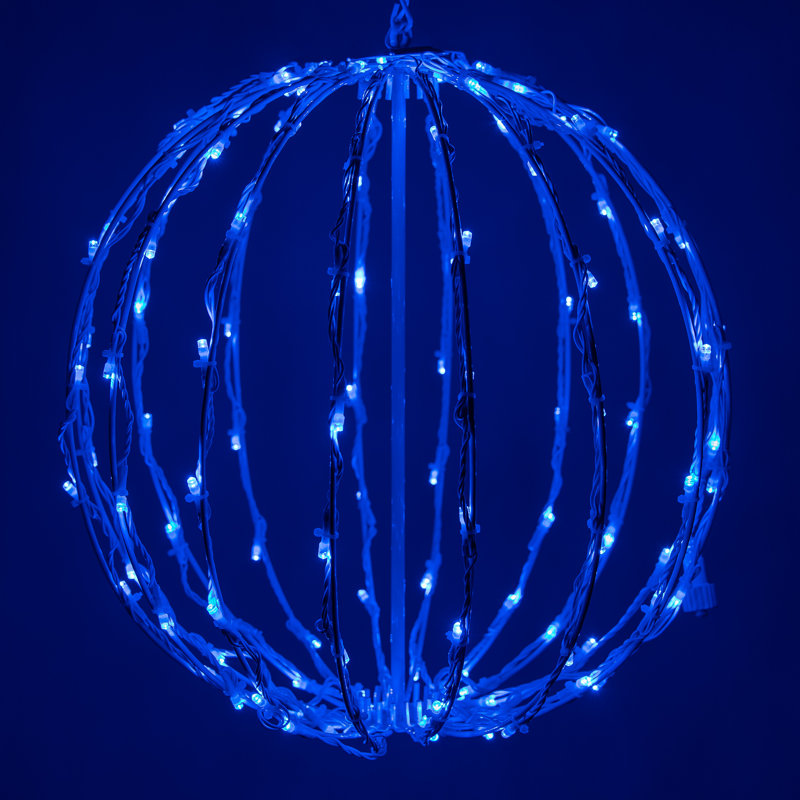LED Lighted Window Décor, Blue, 16" H x 16" W x 16" D