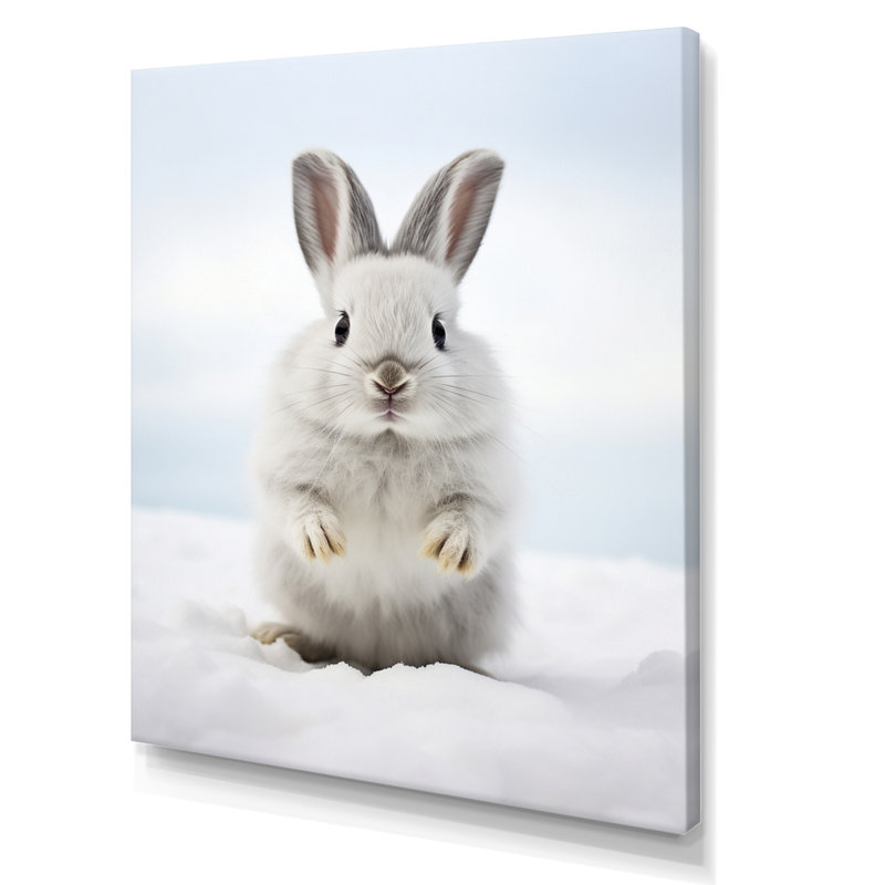Nimble Hopper Rabbit II - animaux, art mural dans le salon, H 20 po x l 12 po x P 1 po, Toile tendue