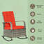 Fauteuil inclinable d'extérieur en rotin d'extérieur, chaise berçante rouge-1957120108-1957120110