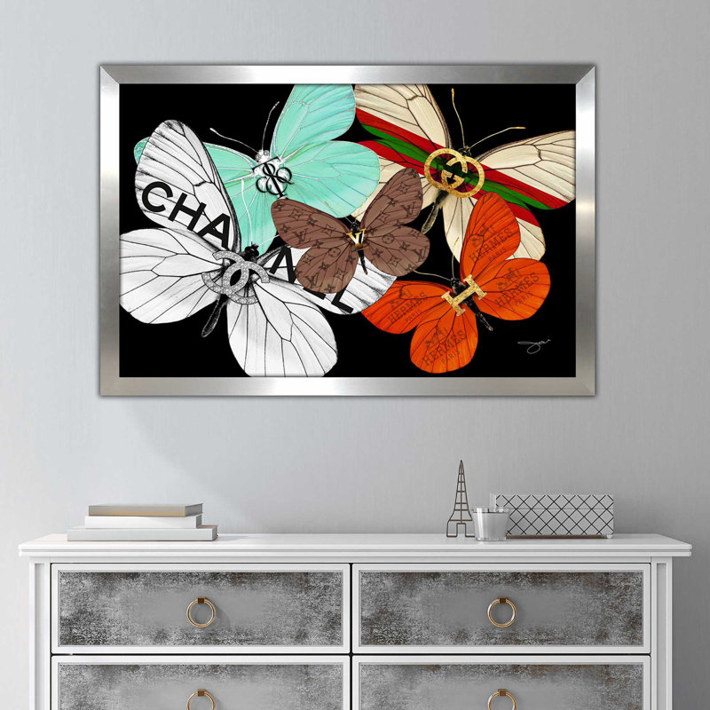 «Fly Away (Horizontal)» par Jodi - impression, Encadrement argenté, H 21,5 po x l 27,5 po x P 0,75 po