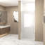 Pivot Shower Door, Chrome Aluminum Frame, Half Frame ,1/4"(6Mm) Tempered Glass Explosion Proof Film-121059790