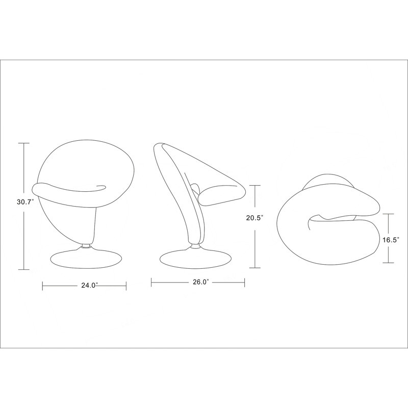 Curl Wool Blend Swivel Lounge Chair, Cream