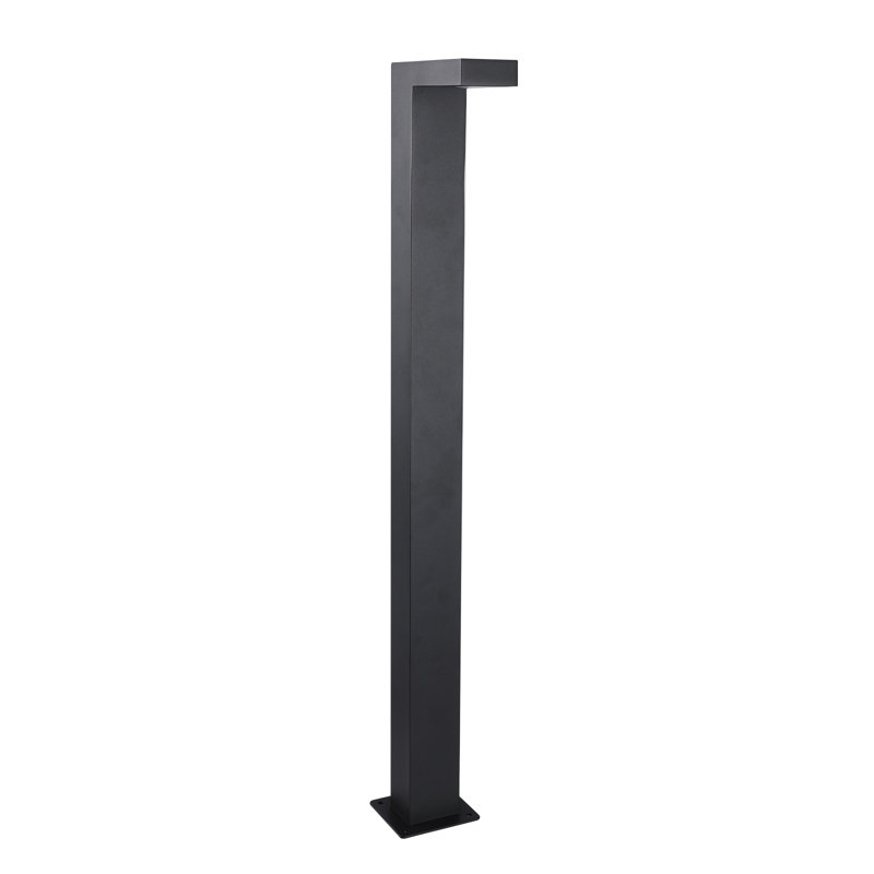 Éclairage de sentier extérieur à DEL avec éclairage de jardin carré de style européen moderne, Noir