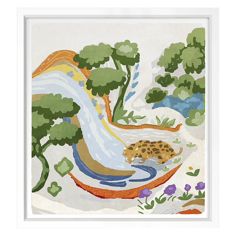 Leopard Water Print by Dana Gibson, 24" H x 22" W, White