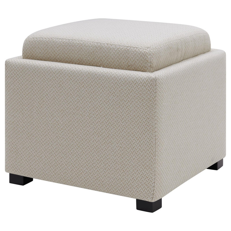 Caniff Upholstered Ottoman, Cardiff Cream