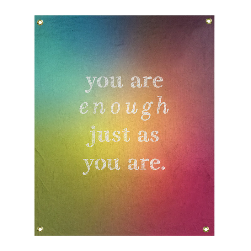 En polyester, vous êtes assez tapisserie quot, H 80 po x l 59 po, Arc-en-ciel