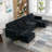 110" L-Shape Convertible Sectional Sofa Couch With Movable Ottoman For Living Room-670064237