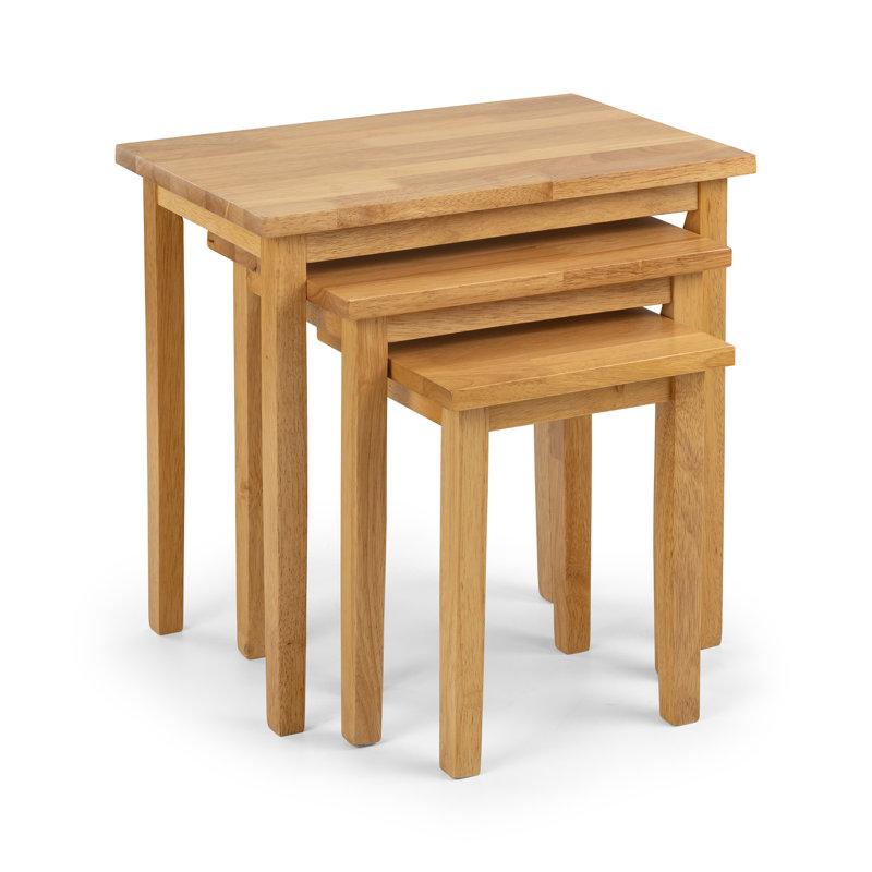 Elvina 3 Piece Nest of Tables, Light Oak