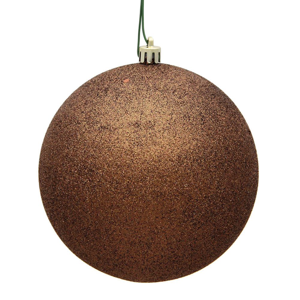 Holiday Décor Ball Ornament, Mocha, 2.4" 