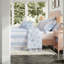 Ensemble de literie double / grand bleu, édredon réversible en microfibre pour la maison