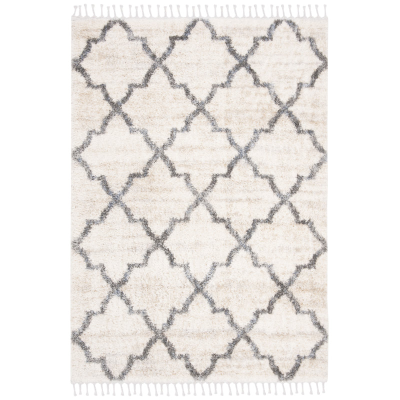 Barnard Geometric Hand Woven Area Rug, Rectangle 122 x 183 cm
