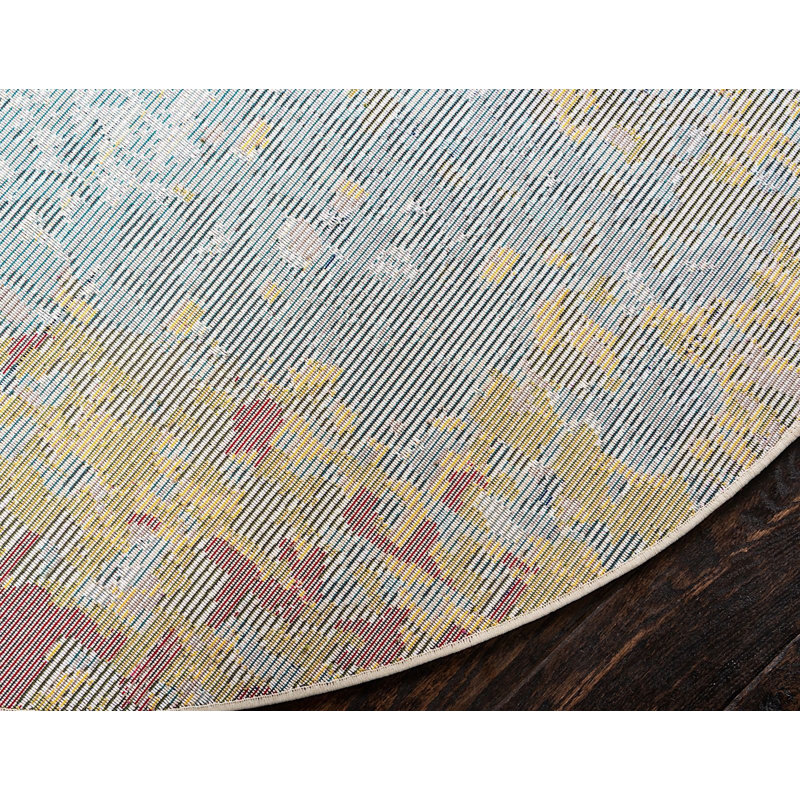 Abstract Indoor Rug, Round 8'