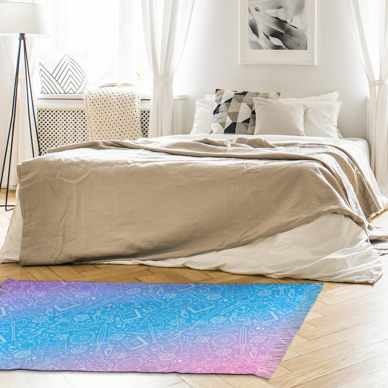 Tapis bleu/rose/vert dégradé rpg Mcguigan, Non