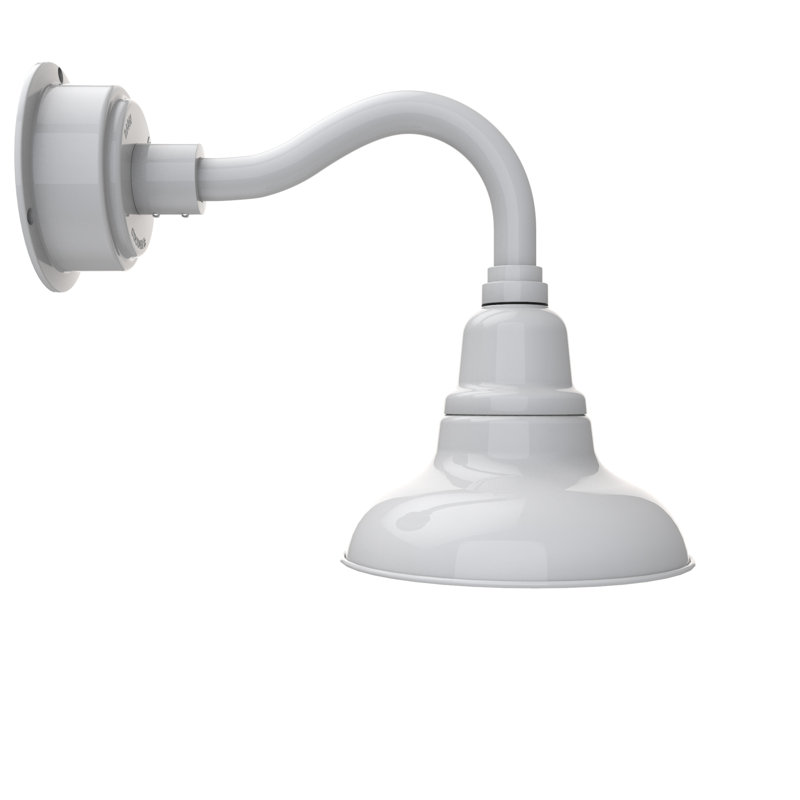 Idella LED Barn Light, White, 12" H x 8" W x 16" D