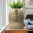 Modern Metal Aluminum Decorative Vase with Sleek Curved Textured Design and Sculptural Contemporary Minimalist Styling for Accent Table or Shelf Display in Living Room or Entryway Decor Piece-1858676081-1862677119