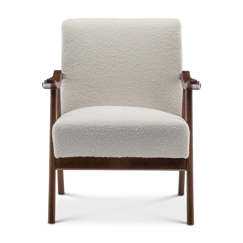 Gabar 75Cm Wide Armchair, White Boucle