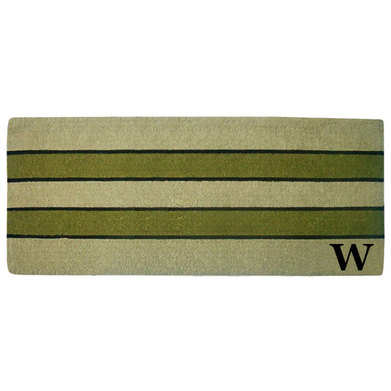 Non-Slip Striped Outdoor Doormat, W