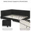 Reversible L-Shape Upholstered Platform Bed With Velvet Fabric Design-1024721415-1031532350