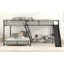 Lit superposé en L avec lit mezzanine