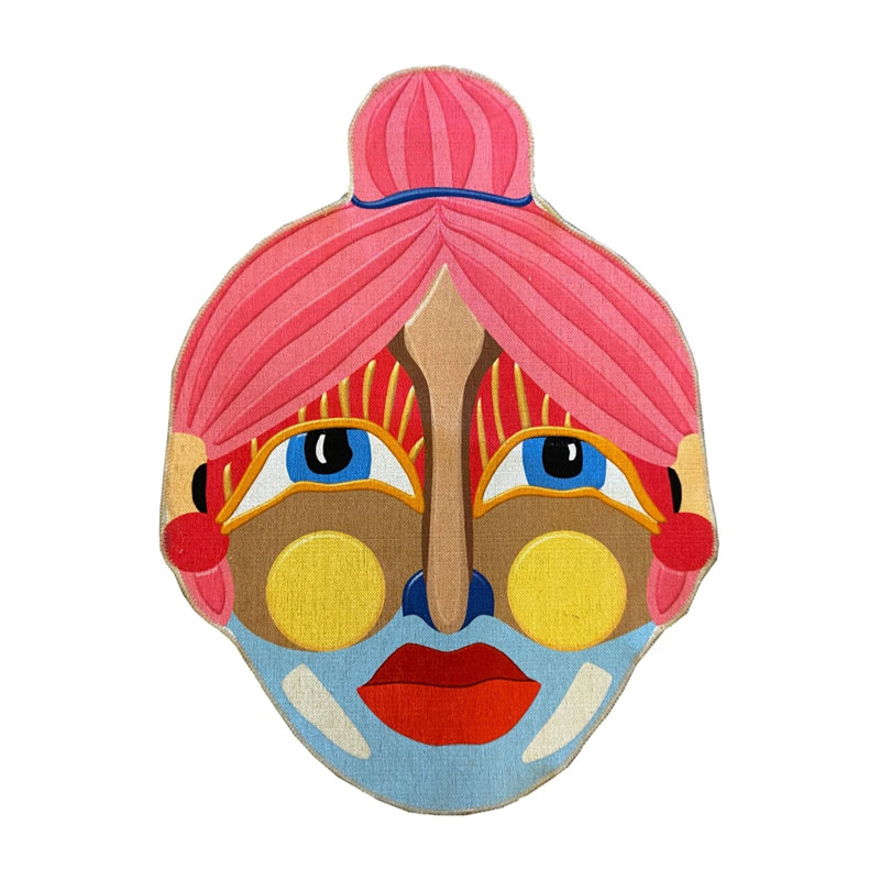 Tapis cubique à visage coloré, Nouveauté 2 pi 8 po x 2 pi 8 po