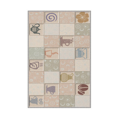 Luxurious Woven Carpet Rug, 2.6 x 4.0 ft | 100% Polyester, 0.4 in Pile Height | Antibacterial & Non-Slip PVC Dot Underside | Machine Washable, 3D Digital Printing | Perfect for Living Room & Bedroom Decor
