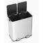 16 Gallon Large Stainless Steel Dual Trash and Recycling Bins with Soft-Close Lid, Kitchen Step Trash Can with Removable Inner Wastebaskets