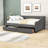 2 Drawers Upholstered Full Daybed with Sturdy Slats Support-1782628330