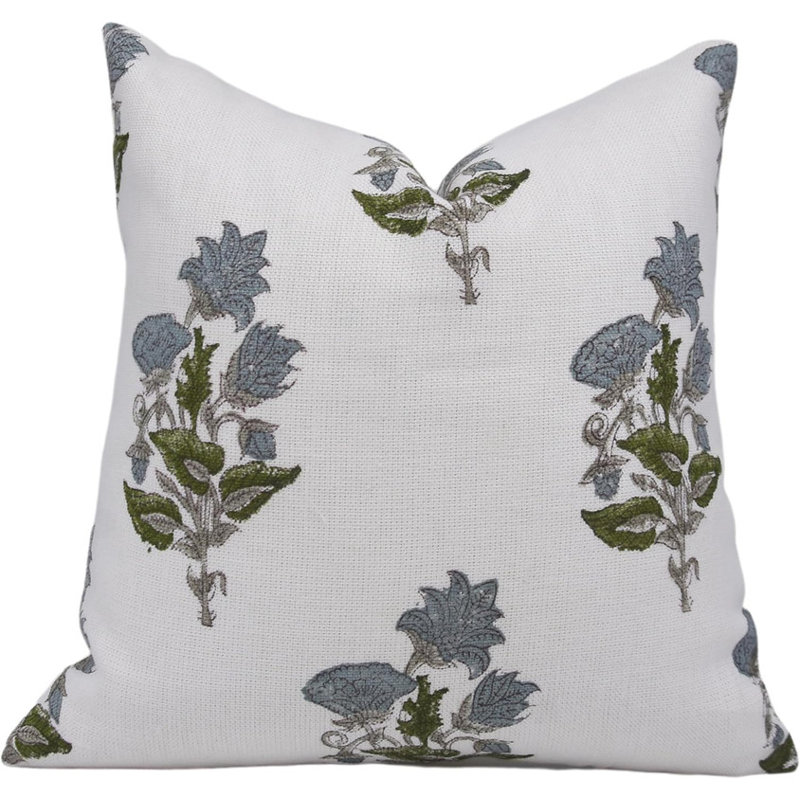 Housse de coussin en lin Fabhibine Abhisek, 22 po x 22 po