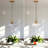 1 - Light Ribbed Glass Chandelier