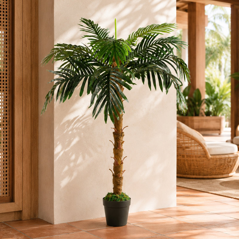 130cm Faux Palm Plant in Pot Liner