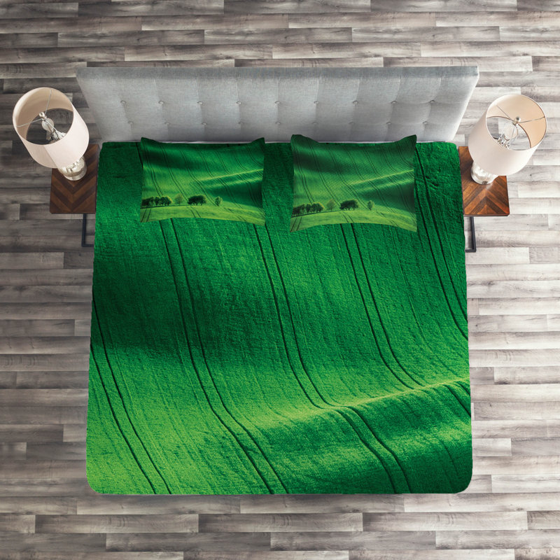 Europe Polyester Coverlet, King Bedspread + 2 Shams