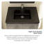 Ensemble de meuble-lavabo simple 24 po avec plateau en résine Belem-533244812-533244814