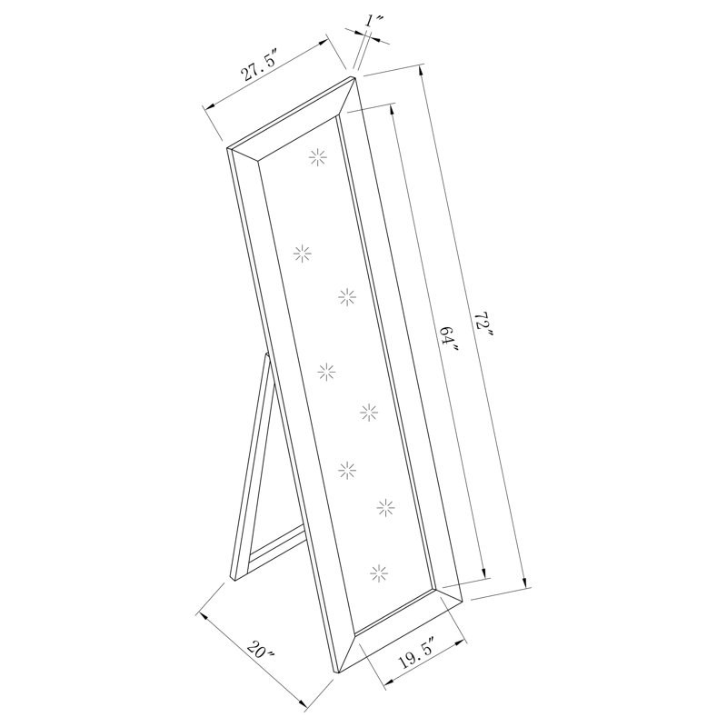 Kadeesha Rectangle Floor Mirror