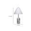 Lampe de table Hely, abat-jour conique en lin, pierre de travertin 28 po