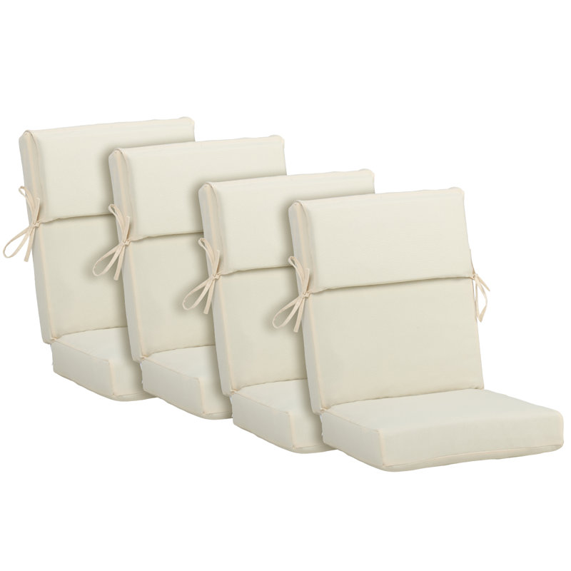Outdoor Chair Cushion Set of 4, Beige