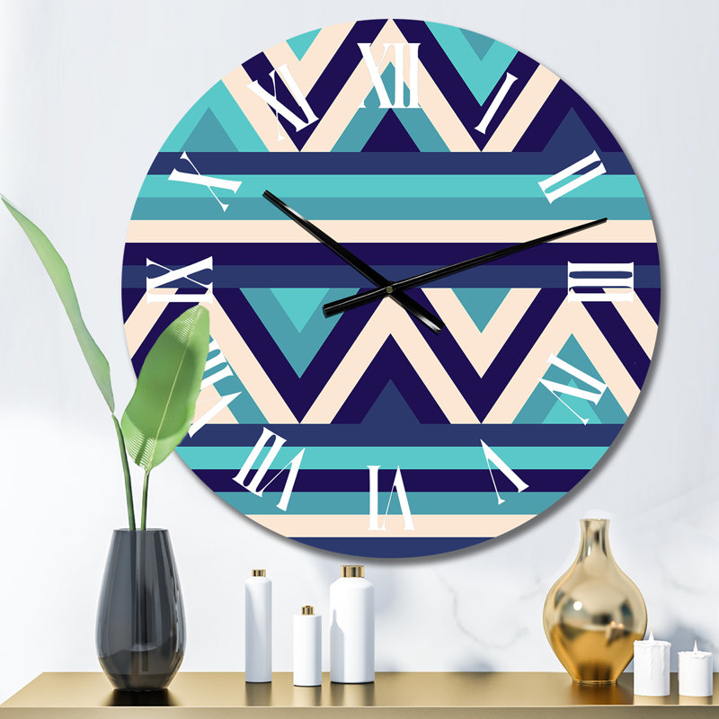 Horloge murale moderne en zigzag, Petit