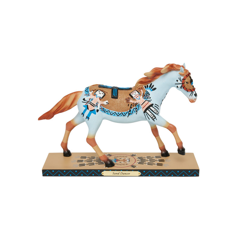 Sentier de poneys peints dansant de sable Figurine H 7,3 po