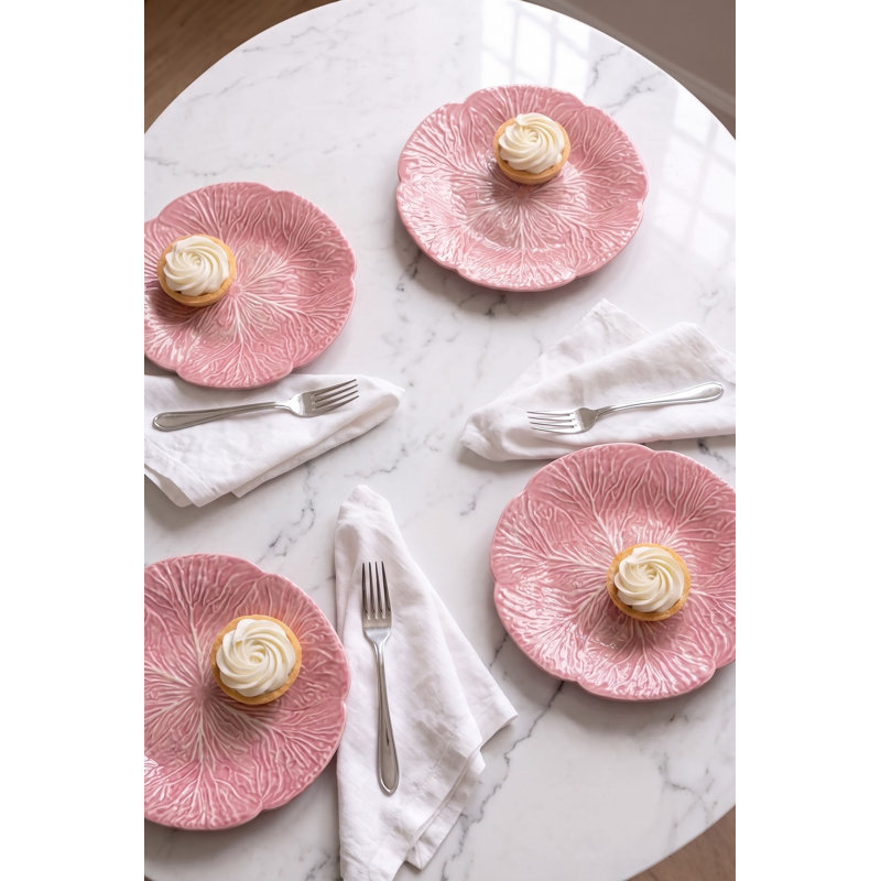 Round Stoneware Cabbage Shaped Plate