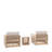 Wicker 2 - Person Garden Lounge Set with Cushions