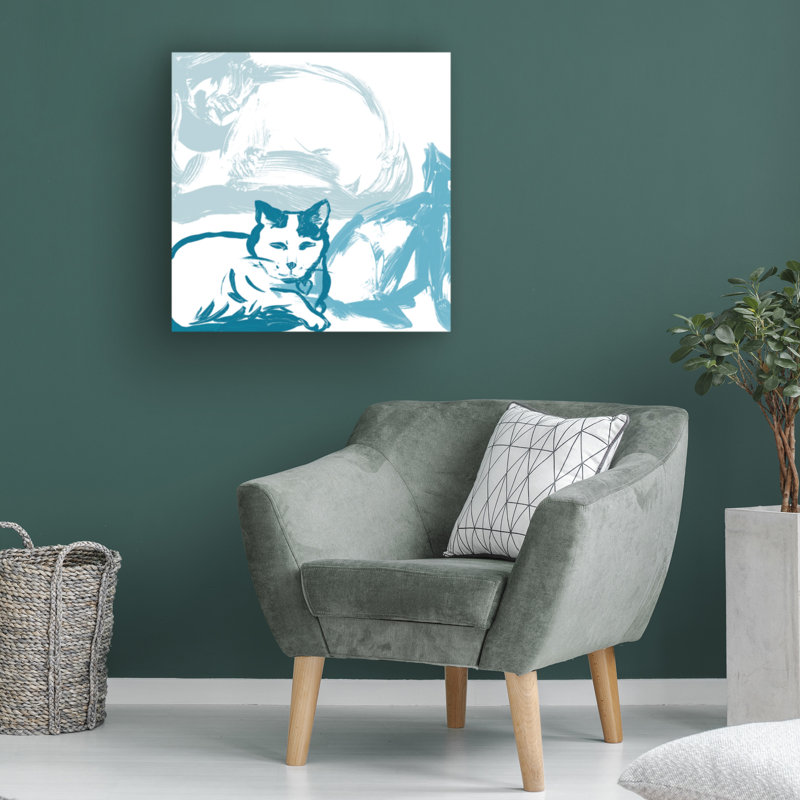 «Modern and Contemporary Paint Box Cats IV», reproduction sur toile, H 18 po x l 18 po x P 2 po