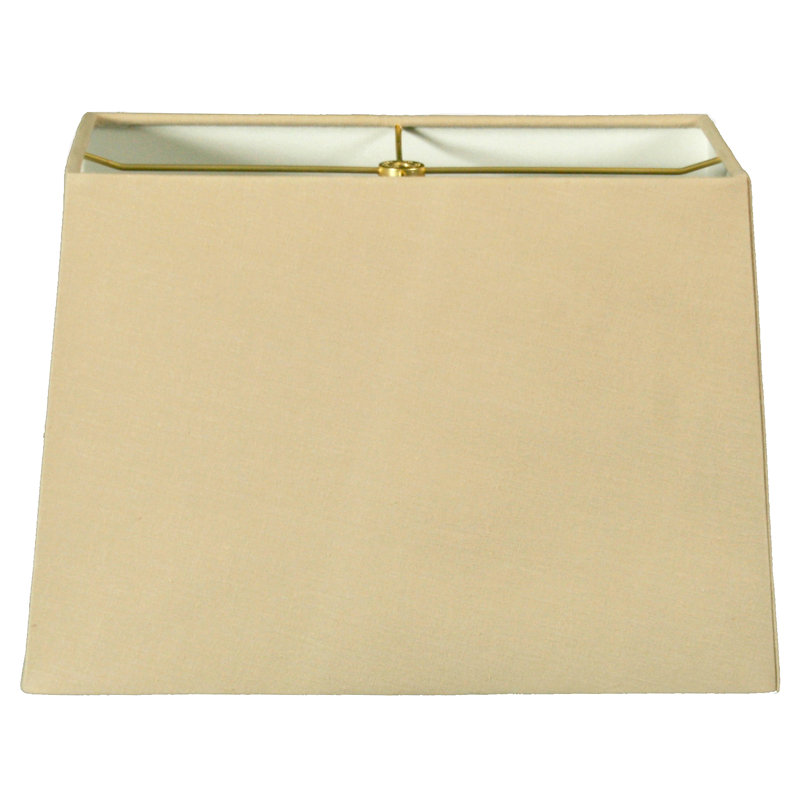 Abat-jour rectangulaire en lin (araignée), Lin beige, H 11 po x l 16 po x P 9 po