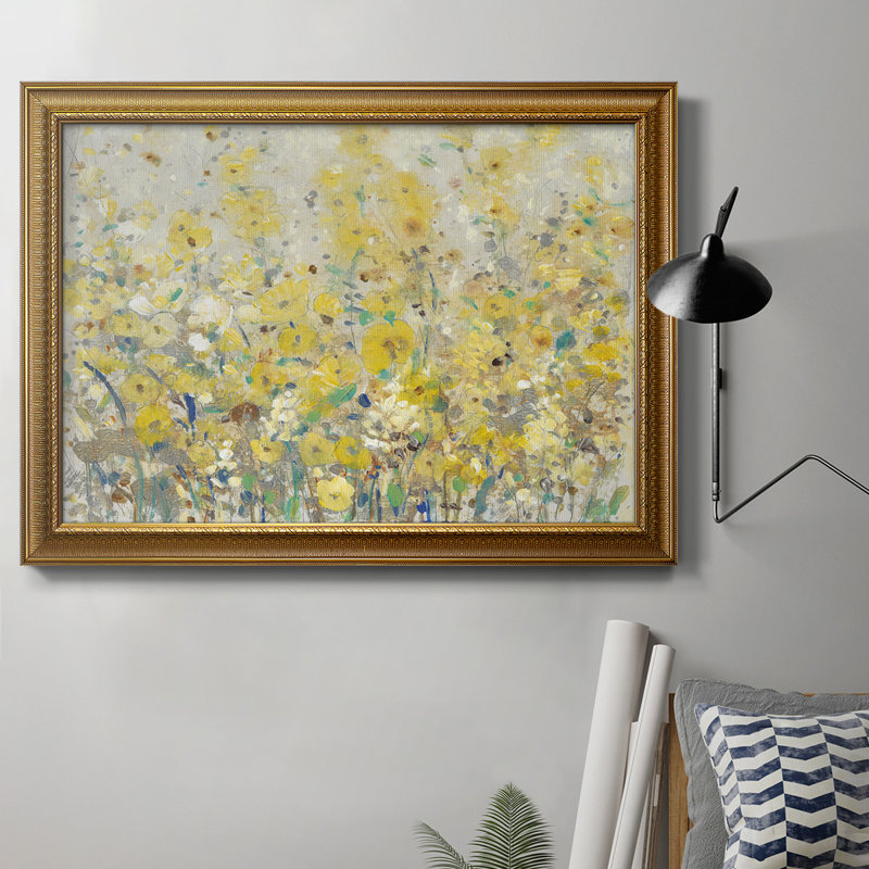«Cheerful Garden I», peinture sur toile encadrée