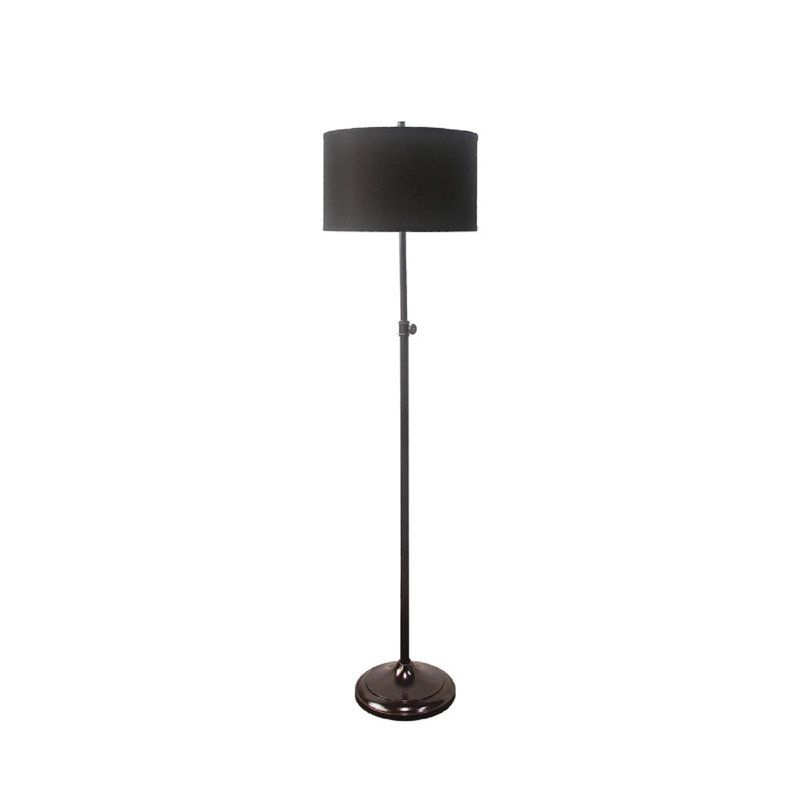 Lampe de plancher 62 po encanto, Nickel brossé, Saumon