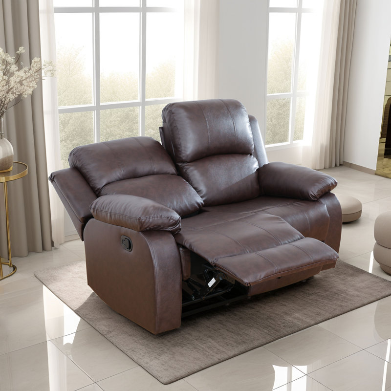 Melandra Living Room Recliner Loveseat, Brown